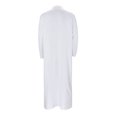 thumbnail image 3 of XDZJLR Men Shirt Loose Muslim Arab Dubai Robe Long Sleeve Retro Tops, 3 of 7