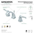 thumbnail image 4 of Kingston Brass KS4945DFL NuWave Widespread Bathroom Faucet with Brass Pop-Up, Oil Rubbed Bronze, 4 of 5