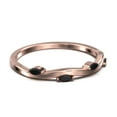 thumbnail image 3 of 0.16 ct Marquise Cut Black Diamond Moissanite Vine Ring 10K Rose Gold, 3 of 4