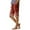 Wine, variant on WTOBBY Women's Trendy Floral Pattern Elastic Waist Bermuda Shorts with Front Pockets, Fashionable for Casual Summer Use and Versatility,Black L