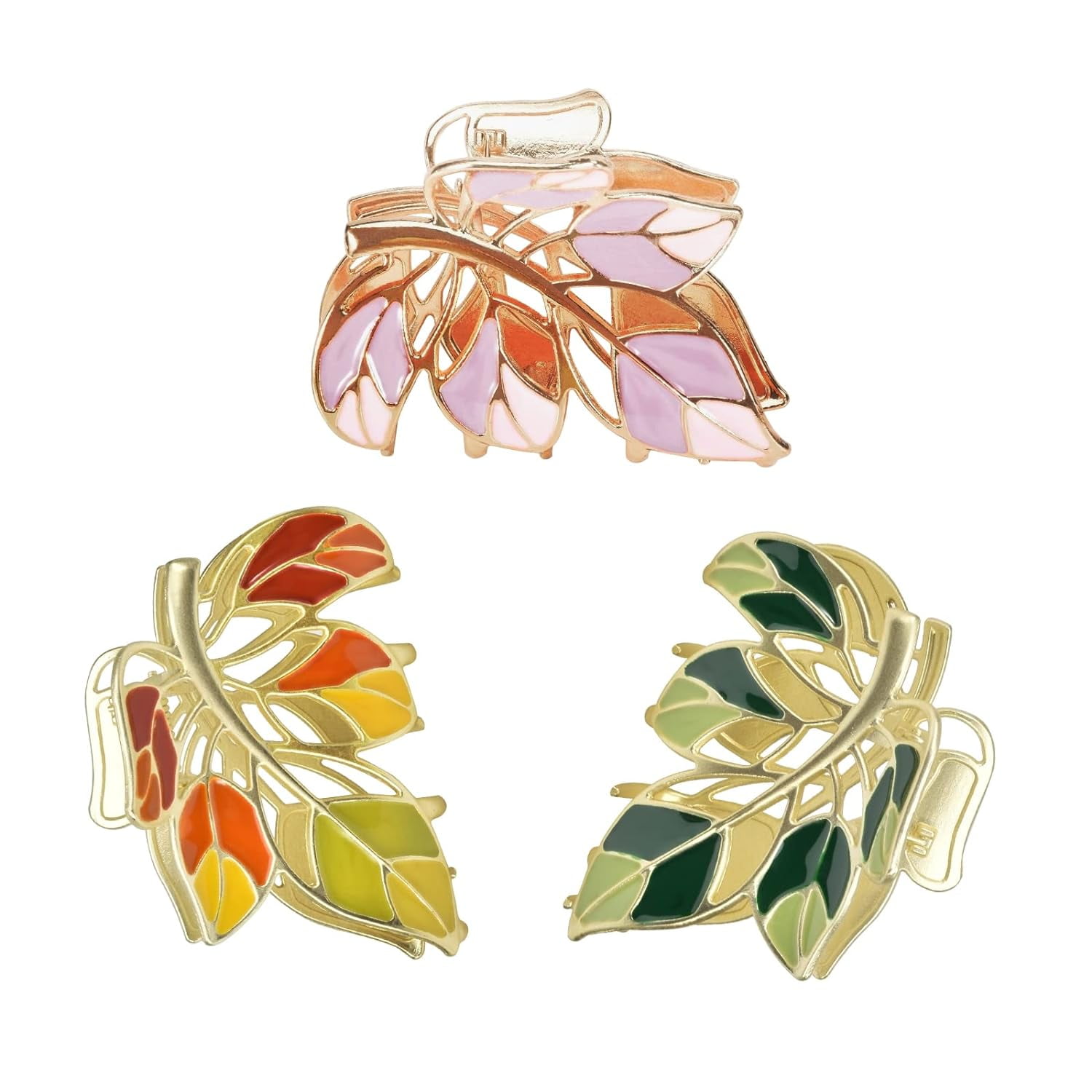 3-Piece Floral Metal Hair Accessories: Lily of the Valley Barrettes, Elegant Strong Hold Non-Slip Clamps for Thin/Medium Hair