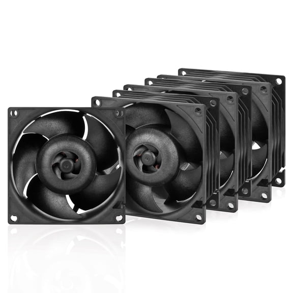 Arctic ACFAN00292A S8038-7K (4 Pieces) - Fan, 80x80x38 mm, 500-7000 RPM, PWM Regulated, 4-pin Connector, 12 V DC, Black