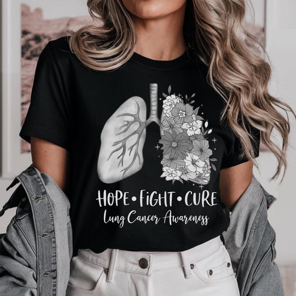 Lung Cancer Awareness Shirt, White Ribbon Lung Cancer Shirt, Lung Cancer Support Shirt, Cancer Survivor Shirt Tshirt All Size S-5XL
