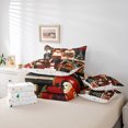 thumbnail image 6 of Homewish Kawaii Winter Snowman Twin Bedding Sets 7-Piece for Child, Cartoon Xmas Tree Bedding Comforter Set, Vintage Christmas Patchwork Reversible Sheet Sets, Ultra Soft Bedroom Decor, 6 of 8
