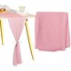 thumbnail image 3 of Mesa de gasa arrugada sedosa (juego de 2) para mesa de novios Decoración de fiesta de boda Despedida de soltera, caucho rojo, 3 of 5
