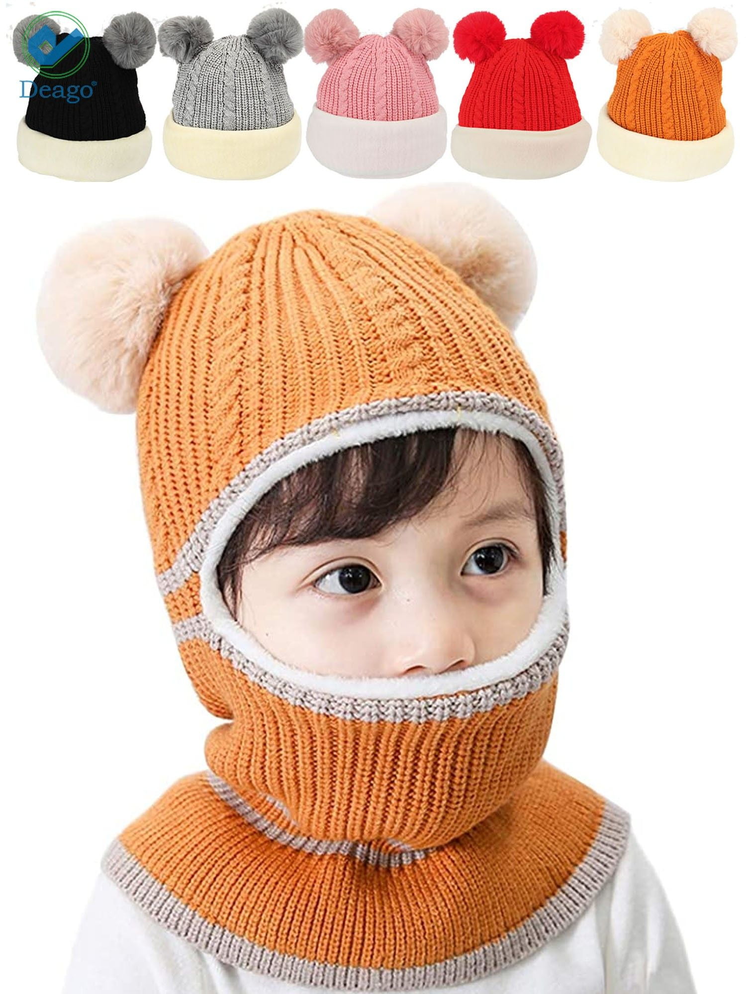 Deago Kids Winter Hat, Baby Knit Hat, Baby Girls Boys Winter Hat, Thick
