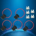 thumbnail image 4 of HLONK Medium Size 5pcs in line Fuse Holder   5pcs ATC/ATO Blade Fuse For Car Boat RV (Black 2A Fuse), 4 of 7