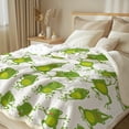 thumbnail image 2 of Frog Fleece Throw Blanket for Kids Girls Boys Fluffy Cozy Green Aerobics Frog Sherpa Blanket for Sofa Couch Travel, Twin(60"x80"), 2 of 6