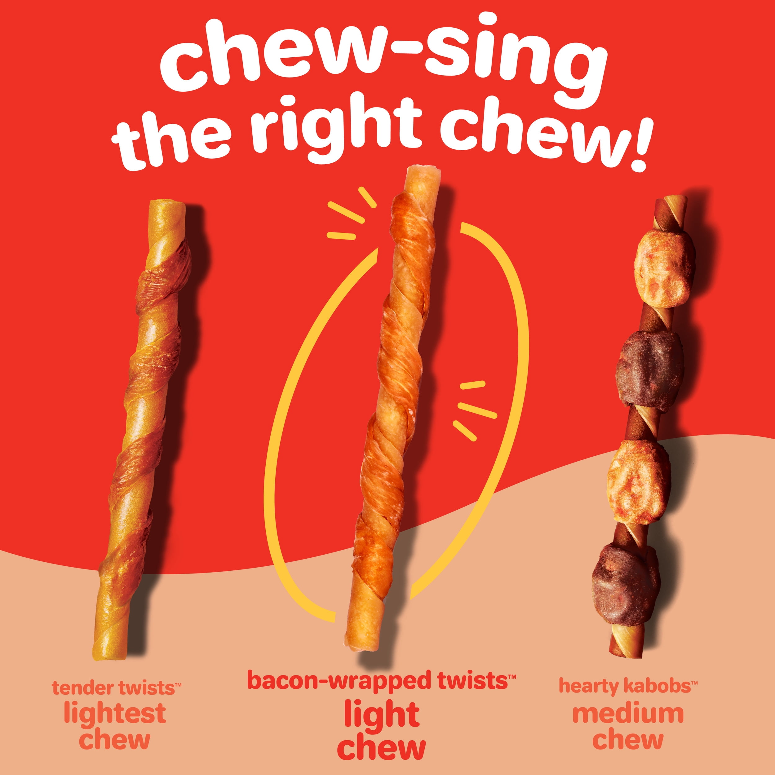 Hartz Oinkies Bacon Wrapped Twists, Real Meaty Dog Chews with 100% Real Bacon, 5.2 oz Bag, 14ct