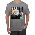 thumbnail image 1 of Wild Bobby, American Flag Godbless our Defenders Branches of Military, Men Graphic Tees, Heather Grey, 4XL, 1 of 3