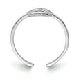 thumbnail image 2 of Sterling Silver Rhodium-plated Peace Sign Toe Ring - Size 11, 2 of 3