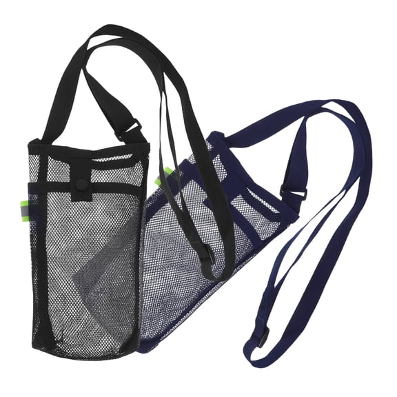 OUNONA 2 Pcs Water Bottle Bag With Strap Carrier Cup Crossbody Mesh
