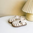 thumbnail image 3 of Fozruso Girls Sandals Toddler Casual Outdoor Roman Shoes Soft Sole Breathable Comfortable Summer Spring Walking First Shoes,Sizes 5.5 Toddlers 12-15 Months(White), 3 of 5
