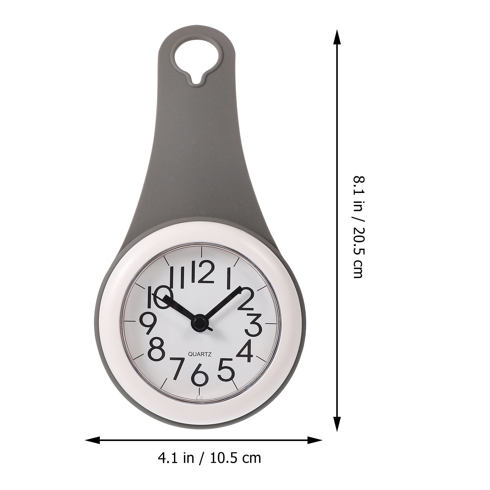 1pc Waterproof Bathroom Wall Clock with Suction Cup Hanging Mute Design