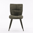 thumbnail image 2 of YOUNIKE Set of 2 Dining Chairs, Classic Design, Armless Side Chairs, High Back Kitchen Chairs, Soft Cushion, Dark Green, 2 of 12