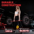 thumbnail image 2 of ROALW Olympic Barbell Bar 6.5 ft - 1,000 lb Capacity for Weightlifting, Powerlifting, Bench Press, Deadlift & Squat - Strength Training Barbell for Gym, Red & Black, 2 of 8
