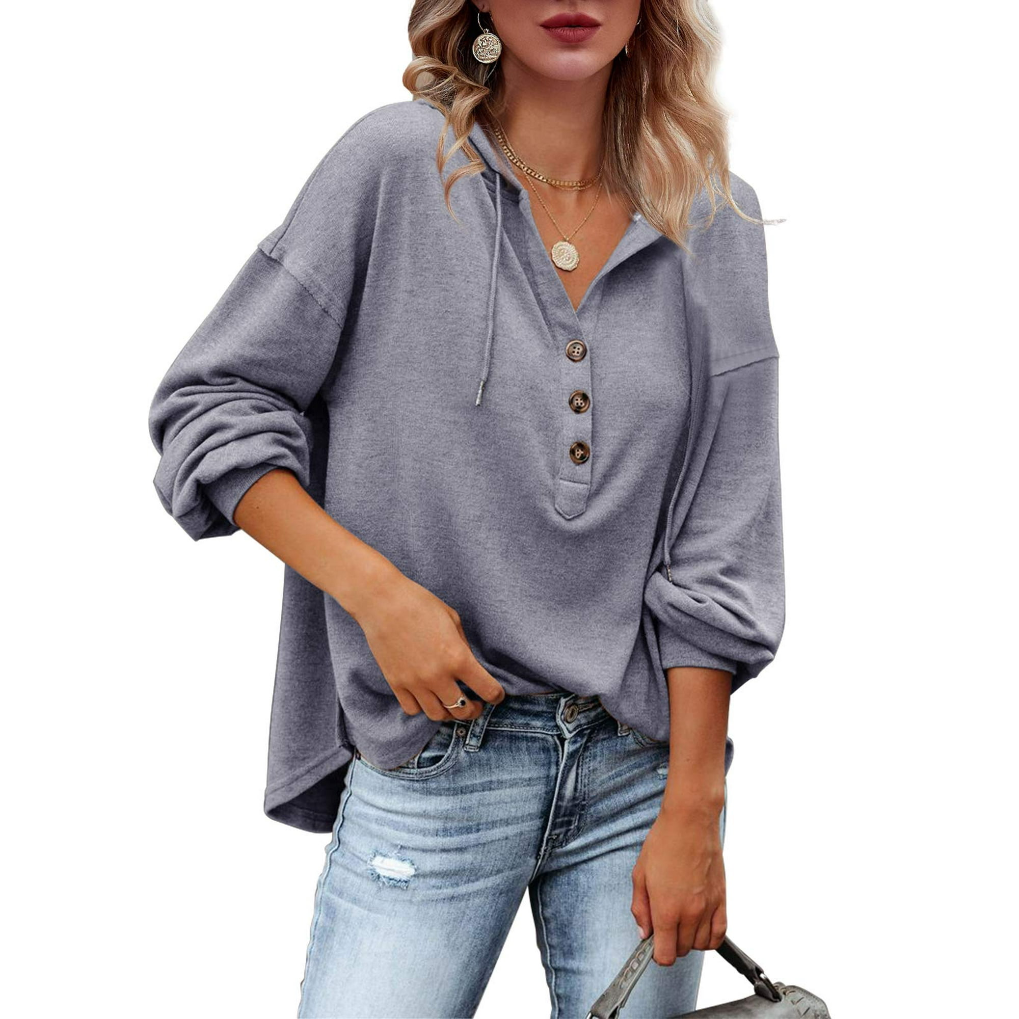 Sweatshirt with button down deals
