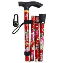 Riklu Walking Cane, Folding Cane for Men & Women, Portable Lightweight, 5-Level Adjustable Height, Collapsible Cane for Seniors Balancing Mobility Aid