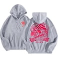 thumbnail image 1 of Pink Graphic Hoodie For Women 2024 Cute Preppy Sweatshirt Long Sleeve Drawstring Pullover Tops With Pockets, 1 of 5