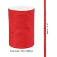 thumbnail image 2 of Uxcell 328FT 550 Paracord, 7 Strand Parachutes Cord Spool 4mm Survival Strong Rope String for Camping Hiking, Bright Red, 2 of 5