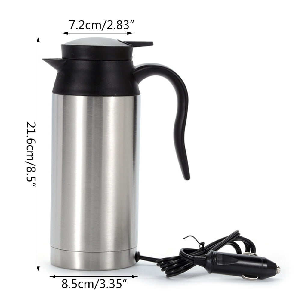 YIGSECU Car Electric Tea Kettle Car Water Heater for Hot Water Tea Coffee Making 12V/24V