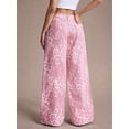 thumbnail image 5 of Women'S for Pink Leopard Wide Leg Jeans XXL, 5 of 8