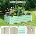 thumbnail image 4 of Raised Garden Bed – Galvanized Steel 8x4x1FT Rectangular Planter – Rust-Resistant, Open Bottom – Easy Assembly – Vegetables, Flowers & Herbs – Olive Green, 4 of 7