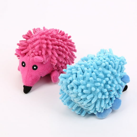 NICEXMAS 1Pack Squeaky Dog Toy Hedgehog Plush Dog Supplies Interactive Play Pink