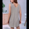 thumbnail image 3 of Vestidos de Verano Sin Mangas con Escote en V en Gris XXL, 3 of 7