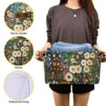 thumbnail image 3 of Yayeee Canvas Storage Basket with Handles for Shelves Fabric Bins Closet Organizer, Floral Garden, 3 of 8