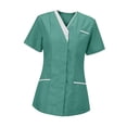 thumbnail image 1 of Top exfoliante Yuyangstore uniforme de enfermería Verde Talla L, 1 of 8