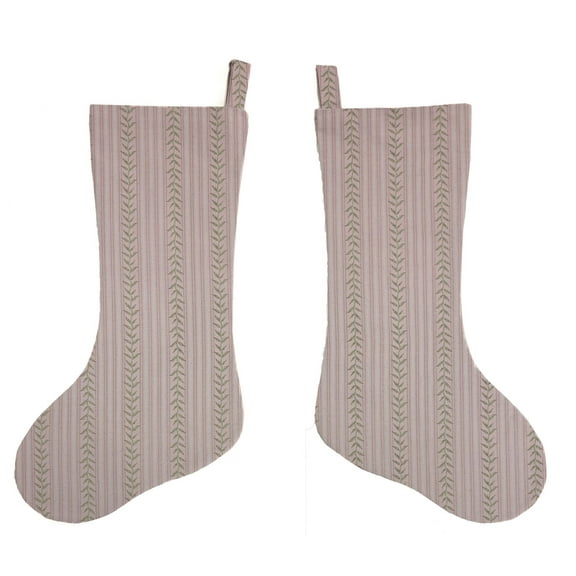 Striped Vines Christmas Stocking by Penny's Needful Things (Pink) (Single Stocking)