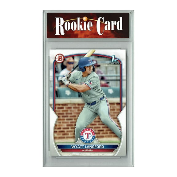 Certified Mint  Wyatt Langford 2023 1st Bowman #BD106 Rookie Card Texas Rangers