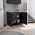 thumbnail image 4 of Miekor Furniture Napoles 2 Utility Sink with Cabinet, Stainless Steel Countertop, Interior Shelf-Black B5A7469, 4 of 5