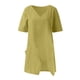 thumbnail image 3 of Blusa de verano Fnochy para mujer, de poliéster, de color liso, informal, sin tirantes, 3 of 6