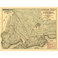 thumbnail image 2 of Beers 18x15 White Modern Wood Framed Museum Art Print Titled - Brooklyn City Railroad Co - Beers 1874, 2 of 4