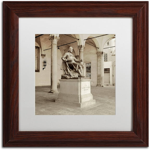 Trademark Fine Art "Lucca II" Canvas Art by Alan Blaustein, White Matte, Wood Frame