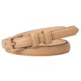 thumbnail image 3 of Opvise Women Thin Pants Belt Solid Color Faux Leather Waistband Adjustable Length Multi Holes Design Jeans Belt Light Khaki, 3 of 8