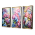 thumbnail image 3 of Designart "Delicate Bouquet Of Hydrangeas In Soft Pastels III" Hydrangea Framed Wall Art Set Of 3 - Pink Traditional Frame Canvas Set For Living Room Decor, 3 of 6