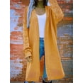 thumbnail image 1 of Suéter Cárdigan largo de color sólido Cárdigan de punto europeo y americano para mujer Ropa de mujer de longitud media, 1 of 6
