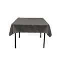 thumbnail image 1 of LA Linen TCpop52x52-CharcoalP34 Polyester Poplin Square Tablecloth, Charcoal - 52 x 52 in., 1 of 2