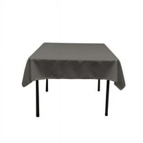 LA Linen TCpop52x52-CharcoalP34 Polyester Poplin Square Tablecloth - Charcoal - 52 x 52 in.