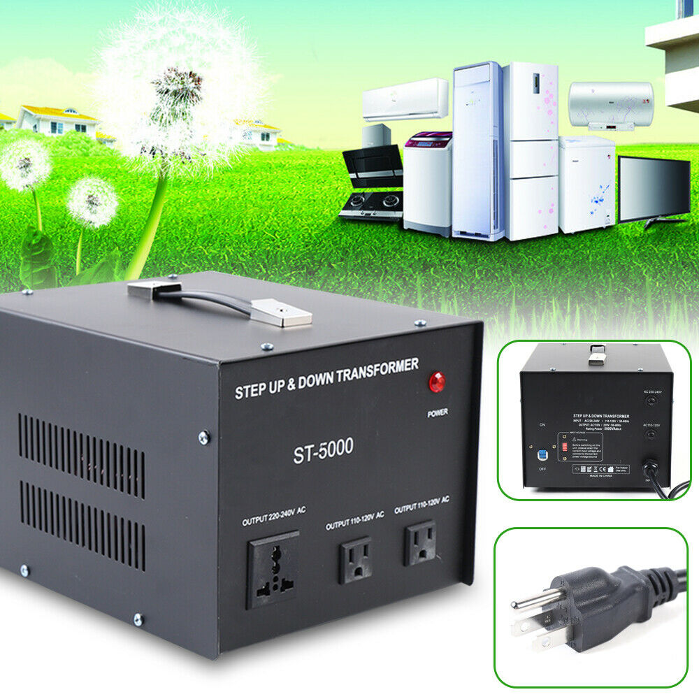 OUKANING 5000W Watt Step Up Down Power Voltage Converter Transformer 110V- 120V/220V-240V