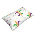 thumbnail image 3 of Naloa Mardi Gras Carnival1 Pillowcase, Throw Pillowcase, Wrinkle-Free, Stain-Resistant with Hidden Zipper for Bedroom Sofa - 14"x20", 3 of 9