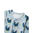 thumbnail image 5 of QEFJNO Bamboo Viscose Baby Boys Long Sleeve Romper, Newborn Infant Girls Jumpsuit, 2-Way Zipper Coverall Bodysuit - Chicken, 5 of 7