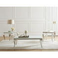 thumbnail image 5 of Carone Square Glass Top End Side Table White and Chrome, 5 of 7
