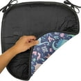 thumbnail image 6 of Dinosaur Chair Seating Cushion Set of 2, Cartoonish Abstract Extinct Animals She-rex Dino Girl, Seat Pads for Office with Anti-slip Backing, 16"x16", Dark Indigo and Multicolor, by Ambesonne, 6 of 7