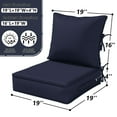 thumbnail image 4 of Kimunuk Outdoor Deep Seat Cushion Set for Patio Furniture, Waterproof & Fade Resistant, 19" L X 19" W X 4" H, Navy Blue, 4 of 6