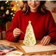 thumbnail image 4 of Dreamy Beaded Christmas Tree DIY Kit With Pins And Star Topper, Handmade Holiday Craft Set, Beaded Tabletop Decor For Adult Creative Home Decoration, 4 of 4