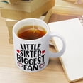 thumbnail image 4 of Little Sister Biggest Fan Coffee Mug, Comfortable To Hold, Birthday Present For Men Women Wife Husband Daughter Friends, 4 of 6